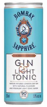 Bombay Sapphire - Lite Gin & Tonic (4 pack 250ml cans) (4 pack 250ml cans)